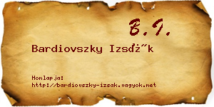 Bardiovszky Izsák névjegykártya